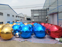 Grande décoration réfléchissante menée de ballon de miroir coloré gonflable exquis commercial