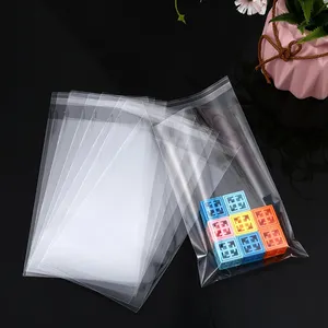 Embalagem de plástico opp adesivo para sufocação, embalagem personalizada transparente para roupas