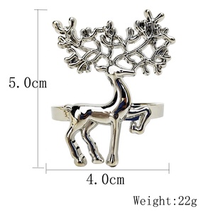 Cerf <span class=keywords><strong>de</strong></span> noël wapiti anneau <span class=keywords><strong>de</strong></span> <span class=keywords><strong>serviette</strong></span> pour la <span class=keywords><strong>table</strong></span> - Product Image 4