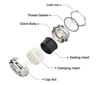 Presse-étoupe d'entrée de câble étanche IP68 Type M M8 à M100 acier inoxydable 304 INOX de haute qualité