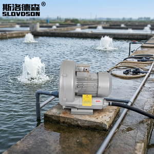 Compresseur d'air électrique industriel haute pression à courant alternatif pour l'élevage de crevettes en bassin piscicole, souffleur centrifuge double étage en aluminium - Product Image 1