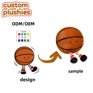 Peluche de <span class=keywords><strong>basket</strong></span>-ball personnalisée, cadeau amusant de <span class=keywords><strong>basket</strong></span>-ball, peluche de <span class=keywords><strong>basket</strong></span>-ball douce avec des jambes, adorable coussin de sport pour garçons - Product Image 1