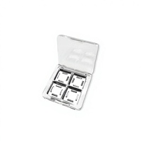 Vollständig Transparente Quadratische Vierfarbige Lidschattenbox DIY Vierfach-Lippenstift- und Lidschatten-Nachfüllbox Tragbare Leere Probenbox