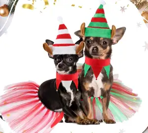 Christmas Dog Costumes Xmas Dog Bandana Hat Bowtie Scarf Pet Head Band Dog Cat Hood Holiday Headband