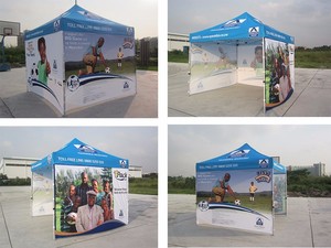 Carpa Personalizada de 10x20 pies con Logotipo Impreso - Paquete para Eventos Incluye Carpa Plegable, Mantel de 6 pies y 2 Banderas NF38F21073 para Exteriores - Product Image 4
