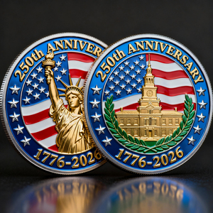 Moneda Conmemorativa de Oro y Plata con Diseño de Logotipo del Fabricante, Moneda de Recuerdo con Impresión UV 3D, Moneda de Desafío de Metal Fundido a Presión de Aleación de Zinc Personalizada - Product Image 5