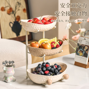 Multi Layer Fruit Plate Set For Living Room Home Decoration Snacks Display Party Wedding Gift - Product Image 2