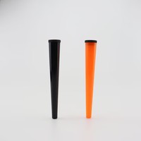 Tube conique en plastique PS en gros 16x112mm avec bouchon à vis PP étanche pour herbes, pâtes cosmétiques, crèmes, baumes, stockage d'échantillons