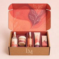Boîte d'expédition Kraft personnalisée avec impression de logo, pliable, pour cosmétiques et soins de la peau, emballage cadeau écologique recyclé, boîte d'emballage pour avion