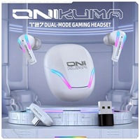 Headset Gaming OEM Sport Wireless Earbuds Headset Earphone In-Ear Tahan Air Layar Digital Game ONIKUMA TWS T27 2.4G