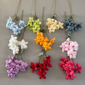 Fleurs artificielles Pingping à 6 têtes, en soie réaliste, pour décoration de mariage, accessoires de photographie extérieure, décoration intérieure - Product Image 1