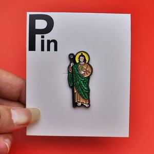 Épingle à chapeau en émail Vierge <span class=keywords><strong>Marie</strong></span> De Guadalupe personnalisée Épingles de fête catholiques Épinglette de la paix et du chapeau divin - Product Image 4