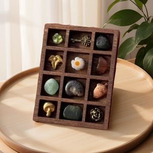 Wooden Jewelry Organizer <b>Box</b> With Compartment <b>Storage</b> For Gemstones Rings And <b>Small</b> Accessories Home Use Pine Material Style A - Product Image 3