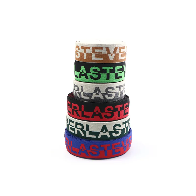 Hochwertiges zweitöniges gestricktes elastisches Band mit individuellem Logo jacquard-Bandband elastisch