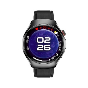 Smart Watch ET460 with Leather Strap 1.47 Inch AMOLED ECG Blood Monitor SOS BT Call IP68 <b>Waterproof</b> Fitness Tracker - Product Image 2