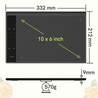Tablette de dessin numérique abordable VEIKK A30 avec stylet pour débutants et professionnels, idéale pour la photographie et la modélisation 3D