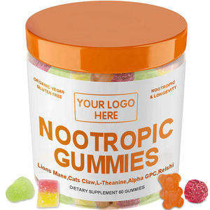 סופר פטריות אריות רעמת Cordyceps ריישי מאקה Ashwagandha Gummies Nootropic מוח זיכרון כבד תמיכה - Product Image 1