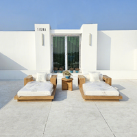 Mobilier d'extérieur moderne le plus récent Chaises longues en teck Villa Hôtel Patio Jardin Bois Teck Plage Lit Salon Chaise longue Chaise