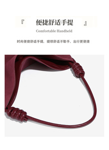 <span class=keywords><strong>Sac</strong></span> fourre-tout de luxe en daim pour femme 2025 <span class=keywords><strong>marron</strong></span> tressé à bandoulière décontracté doublure polyester forme <span class=keywords><strong>seau</strong></span> - Product Image 4