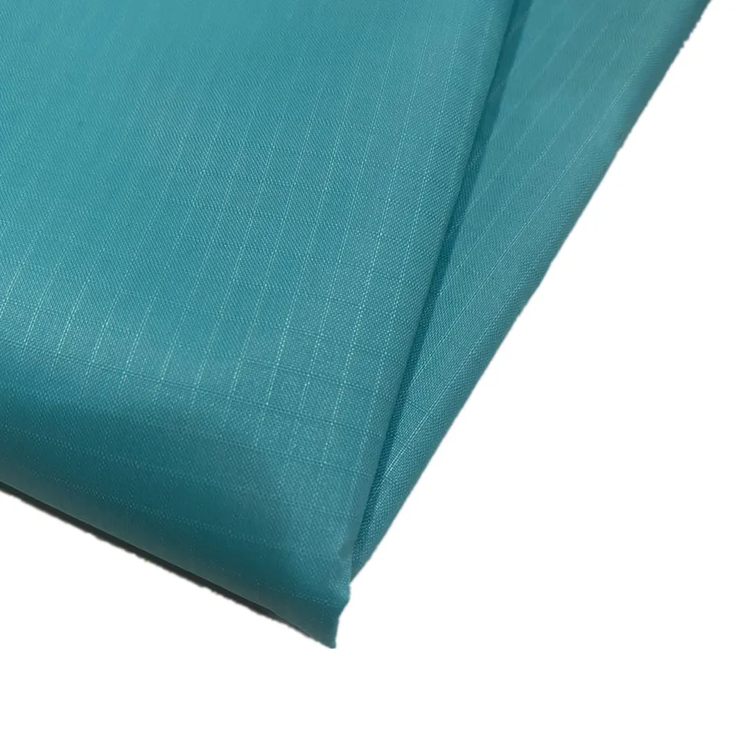 Tecido da onda da taffeta do nylon 40d 100%, tecido com silicone revestido para o tecido da folha da escorregadia