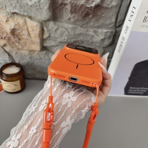 Étui à dragonne respirant et dissipateur de chaleur pour <span class=keywords><strong>iPhone</strong></span> Air <span class=keywords><strong>13</strong></span> <span class=keywords><strong>14</strong></span> 15 16 17 Pro Max avec recharge sans fil et <span class=keywords><strong>coque</strong></span> magnétique - Product Image 5