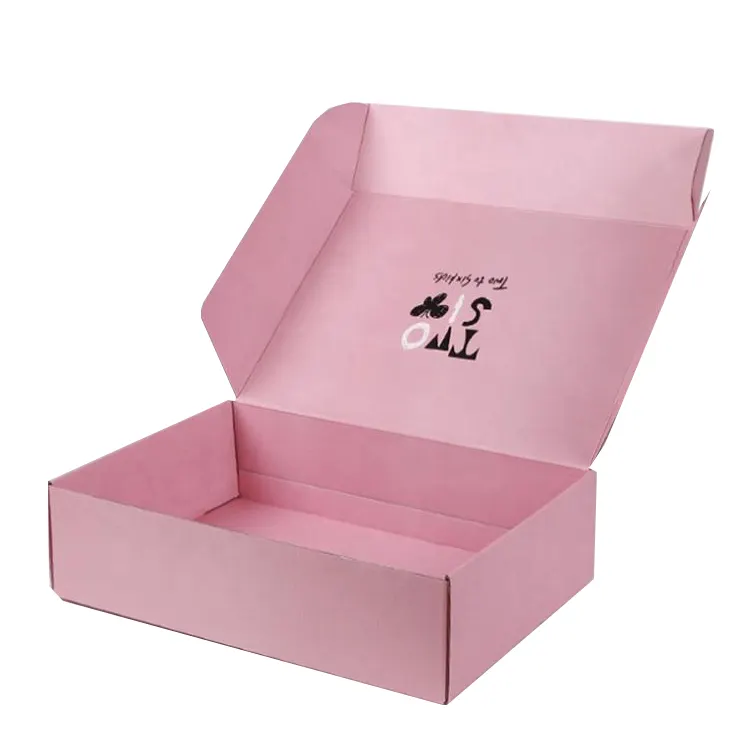 Producto personalizar caja de correo embalaje impresión ropa corrugado personalizado peluca cajas con logotipo embalaje
