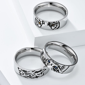 Animal Design Titanium Steel <b>Ring</b> Unisex Fashion Jewelry Gift Band K-R807 - Product Image 1
