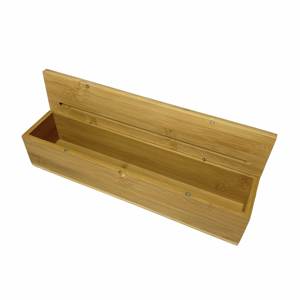 Кухонный роликовый диспенсер для обертывания, бамбуковый деревянный диспенсер для фольги, органайзер для алюминиевой фольги - Product Image 5