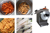 Commerciële elektrische groentesnijder voor cassave, zoete aardappelchips en frietjes.