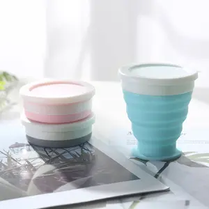 Hot Selling 200ML Silicone Folding Water Cup Outdoor Student Coffee Environmental Sports Telescopic Cup Portable Foldable Cups