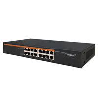 TiNCAM Gigabit Switch Ethernet 10/100M 16 RJ45 port jaringan Switch Ethernet LAN Switch Media konverter Fiber Optical