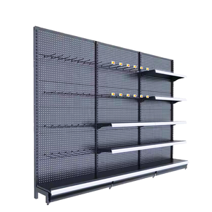 리첸 블랙 곤돌라 선반 유닛 무료 디자인 중국 곤돌라 마트 랙 슈퍼마켓 선반 - Product Image 1