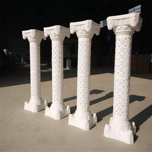 HJ240009-6 <span class=keywords><strong>Colonne</strong></span> romaine décorative blanche en plastique creux, moule en béton pour événements, fêtes et décoration de chemin d'accès - Product Image 1