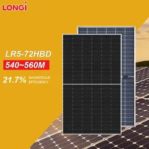 隆基太阳能电池板隆基550中国供应商Hi-MO 5 LR5-72HBD 535W 540W 545W 550W 555W Bificial Mono半