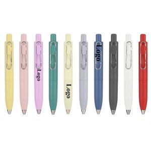 Stylo gel en plastique personnalisé avec logo imprimé, nouveau design macaron créatif et coloré, 0,5 mm, pour les professionnels et les étudiants, vente en gros - Product Image 1