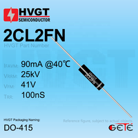 Diode redresseuse haute tension HVGT 2CL2FN 25kV 90mA à récupération rapide DO-415 pour alimentation de rayons X