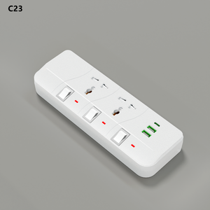 4 cổng 2 <span class=keywords><strong>USB</strong></span> A 1 Loại-C Ổ cắm điện Extender với độc lập chuyển đổi ABS Chất liệu 3/4/2 cửa hàng quốc tế phổ cắm - Product Image 3