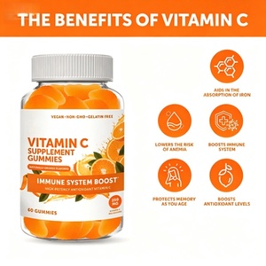 Gomitas Veganas con Sabor a Naranja Natural, Suplemento de <span class=keywords><strong>Vitamina</strong></span> <span class=keywords><strong>C</strong></span>, Gomitas de <span class=keywords><strong>Vitamina</strong></span> VC, OEM ODM - Product Image 2
