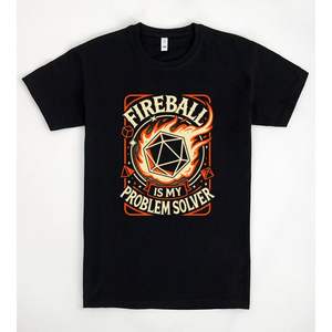 Camiseta Fireball Is My Problem Solver, color negro, unisex, talla para adultos - Product Image 1