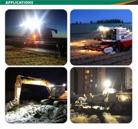 Tuff Plus super lumineux carré 12V 48w tracteur oem mini led lampe de travail lampe de travail agricole pour tous les camions