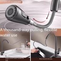 Robinet de cuisine extractible avec douchette, chromé, pivotant à 360°, à arc élevé, monocommande, pour évier, robinet OEM