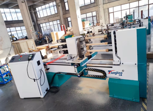 TJ1512 Tian Jiao Machine de tour CNC automatique robuste Centre de tournage du bois à trois axes pour le contrôle Fanuc des poteaux <span class=keywords><strong>en</strong></span> bois - Product Image 3