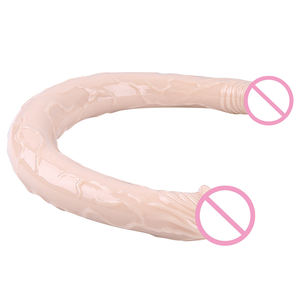 Masturbador Lésbico de Doble Cabeza Simulada <span class=keywords><strong>Extra</strong></span> Largo, Juguetes Sexuales de TPE Suave y Silicona para Mujeres, Consolador Doble Gay - Product Image 4