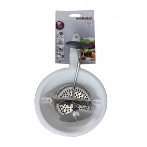 Passaverdura in Acciaio Inox e Plastica 32x21x19 cm con Dischi a Fori Diversi per Zuppe, Pomodoro, Verdure, Minestrone, Succhi e Creme - Product Image 2