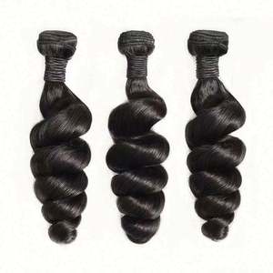 Amygirl Indian Hair Remy 10A Unprocessed Virgin Human Hair Extension Double Drawn Single Weft Loose Wave Bundles Micro-Link 100g - Product Image 2