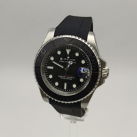 NH35 Uhrwerk Edelstahlgehäuse Saphirglas Herren Automatische Mechanische Uhr Mit Kautschukarmband