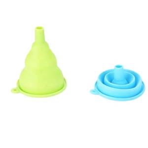 Entonnoir pliable en silicone de qualité alimentaire, écologique, facile à plier, design classique, pour le transfert d'eau, d'huile et de liquides - Product Image 5