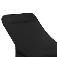 Chaise longue pliante portable, siège inclinable de camping avec repose-pieds et poche latérale pour la plage, la pêche et les activités de plein air