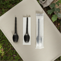 Fourchettes de dîner CPLA écologiques Greenday en gros, fournisseur pour fêtes, couverts jetables CPLA de 6 pouces, couteau, cuillère, fourchette-cuillère