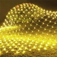 Vente chaude 1.5X1.5M 2X2M 3X2M LED Net Noël Vacances Éclairage Guirlande Rideau Fée Chaîne De Mariage Fête De Pêche Net Lumières